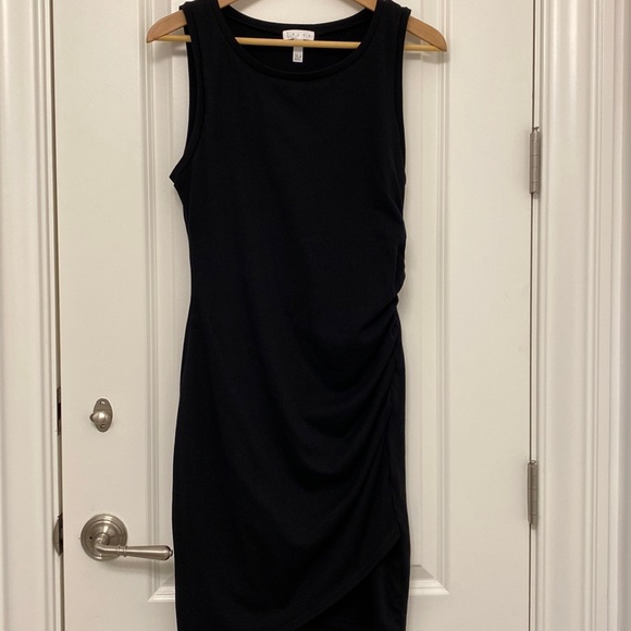 Leith Ruched Body Con Sleeveless Dress Black M - Picture 4 of 12